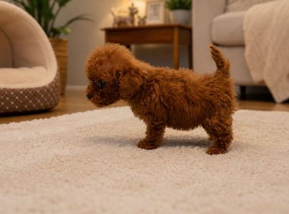 1 MART DOĞUMLU POODLE DİŞİ ORJİNAL RED YAVRULARIMIZ